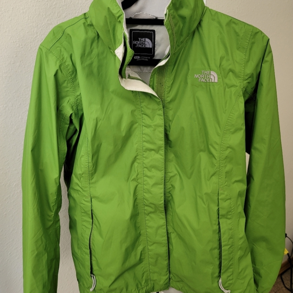 North Face Hooded Hyvent Rain Jacket in Green